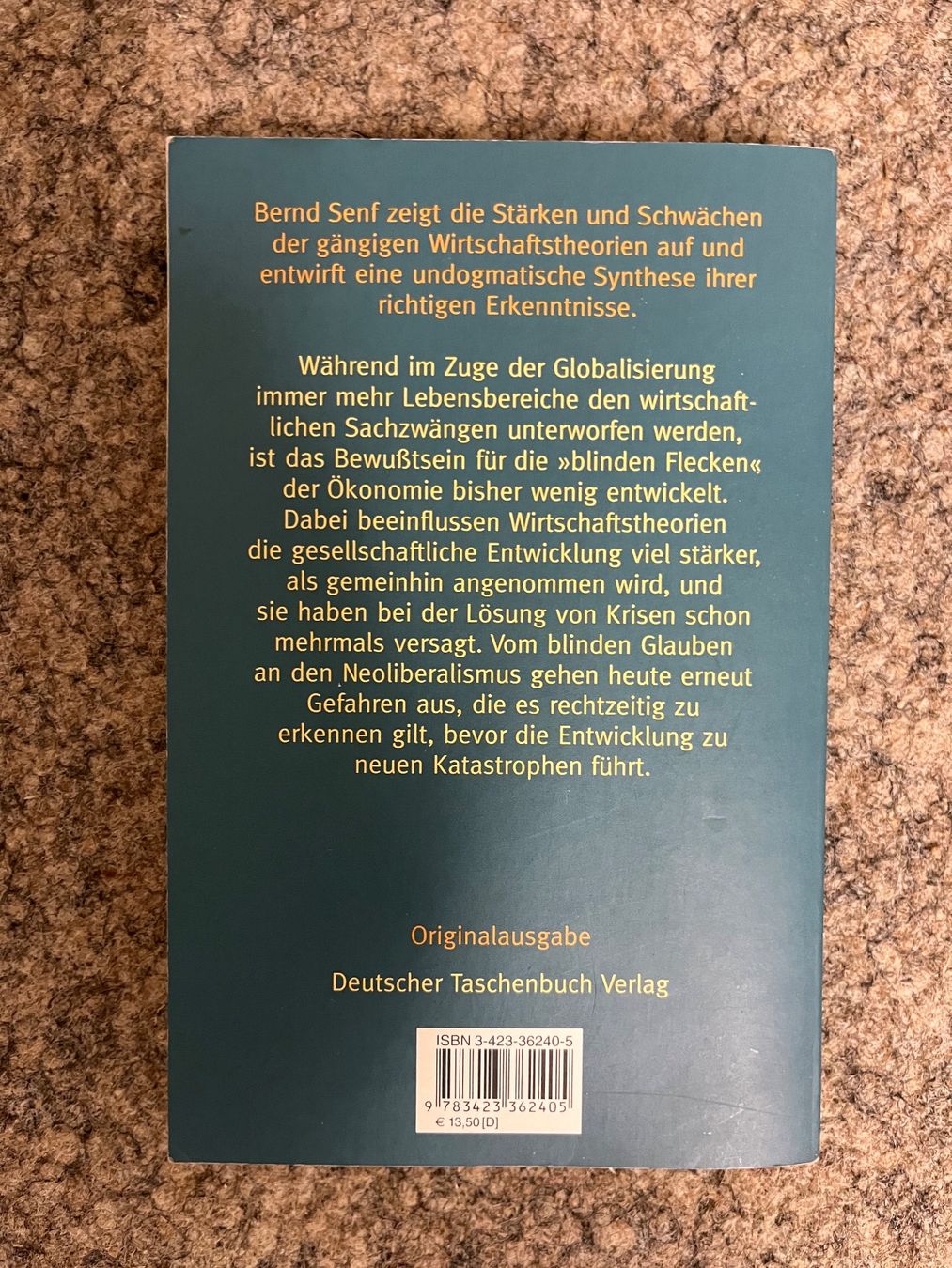 Bücher: Buch von Bernd Senf - Ökonomie – Gebraucht aus Eschenbach SG von Joey-Li 1