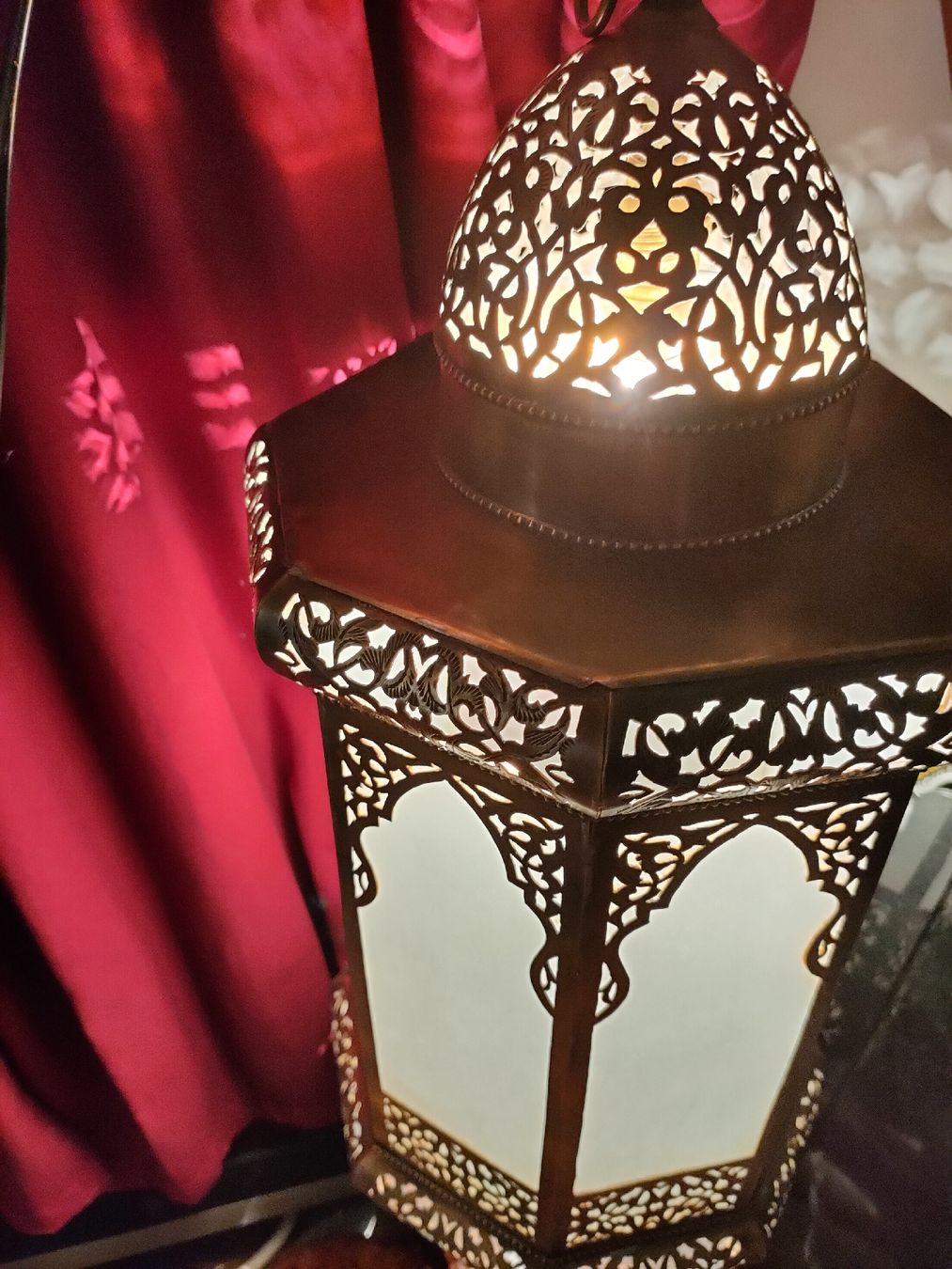 Lampen: Orientalische Hängelampe, Messing, Glas, Herbstdeko! – Neu (gemäss Beschreibung) aus Kreuzlingen von Annig-56 6