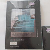 Lotus Satin Bettwäsche Set Türkis Neu 160x210 & 65x100cm