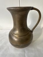 Antike Blumenvase, Krug, Messing, Vintage