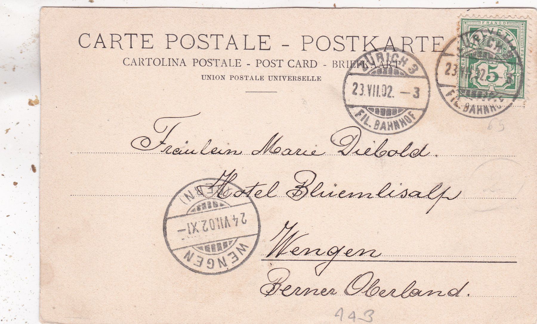 Cartes postales: Silvaplaner See 1902 – D'occasion à Herisau par Lisegrat2008 1