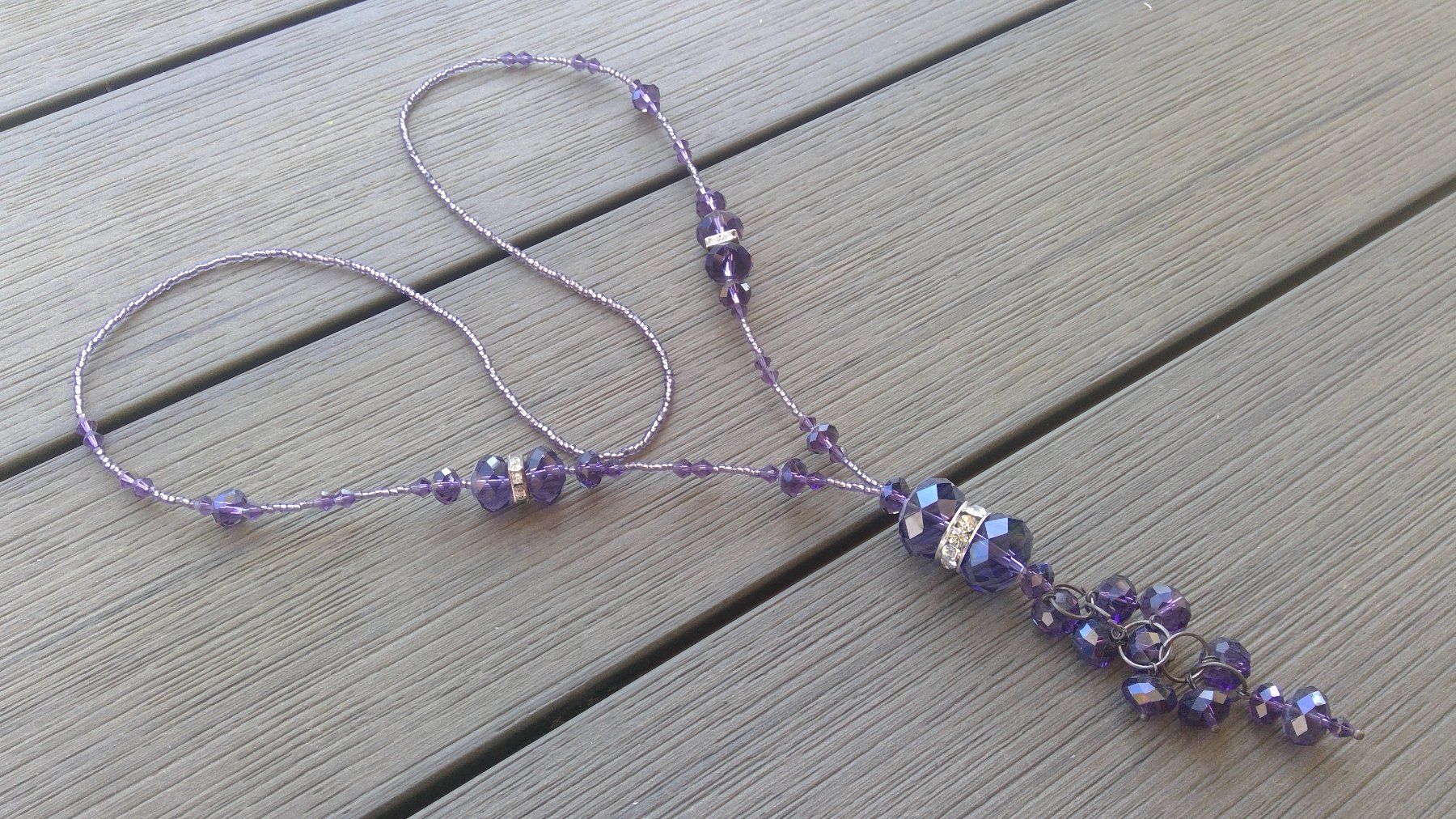 Altri gioielli: Collier + Boucles perles toupies améthyste & strass, NEUF – Nuovo e nell'imballaggio originale da Agiez venduto da chouchanelle 9