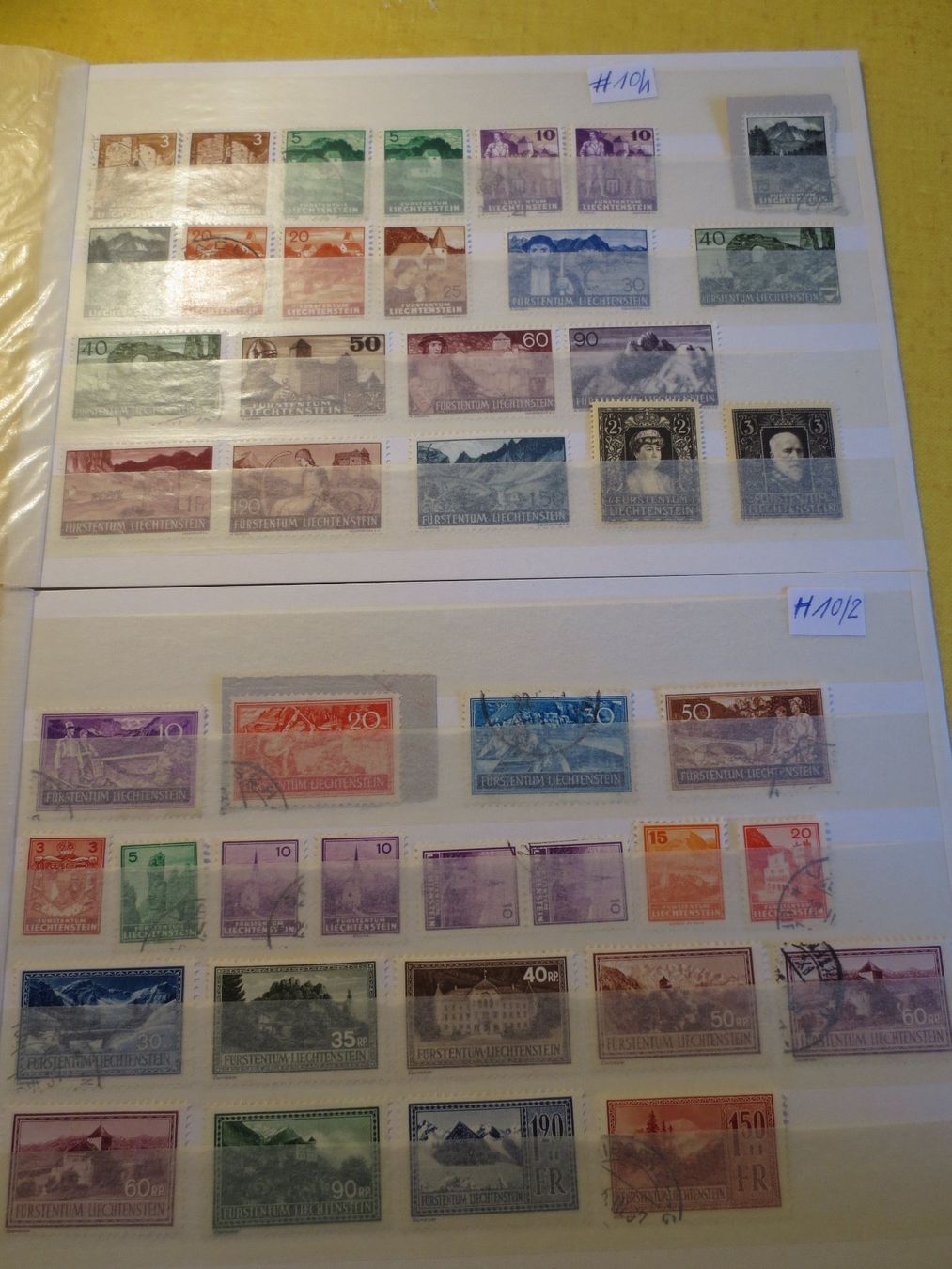 Tutti i francobolli: FL - Lot 1937 / 38. KW= Fr. 320.- #10/2 – Usato da Schöftland venduto da Topdeal4