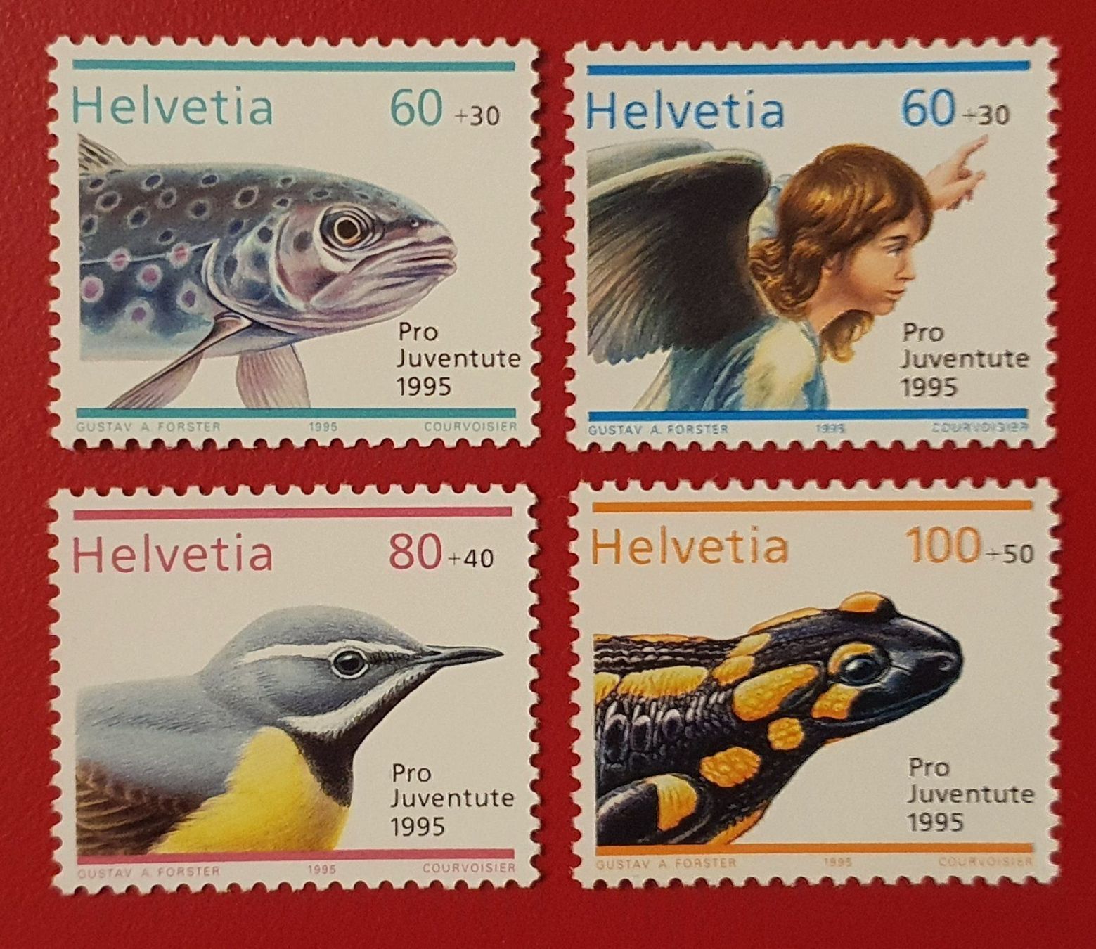Tutti i francobolli: PRO JUVENTUTE SATZ 336 - 339 1995** POSTFRISCH – Nuovo (secondo la descrizione) da Düdingen venduto da Quartierstrasse