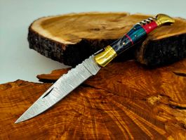 Laguiole Damast Messer Klappmesser echtes Damastmesser