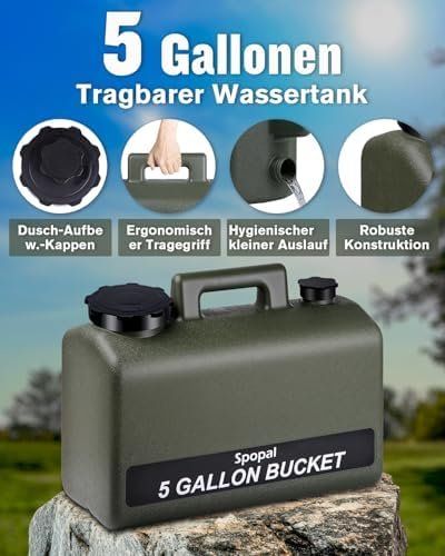Docce: Camping Dusche 10000mAh Campingdusche Tragbare 20L Akku – Nuovo e nell'imballaggio originale da Hundwil venduto da pak_7zvn 2