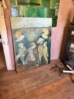 Gemälde Öl auf Leinwand Figures Scene Grösse ca 100x70cm