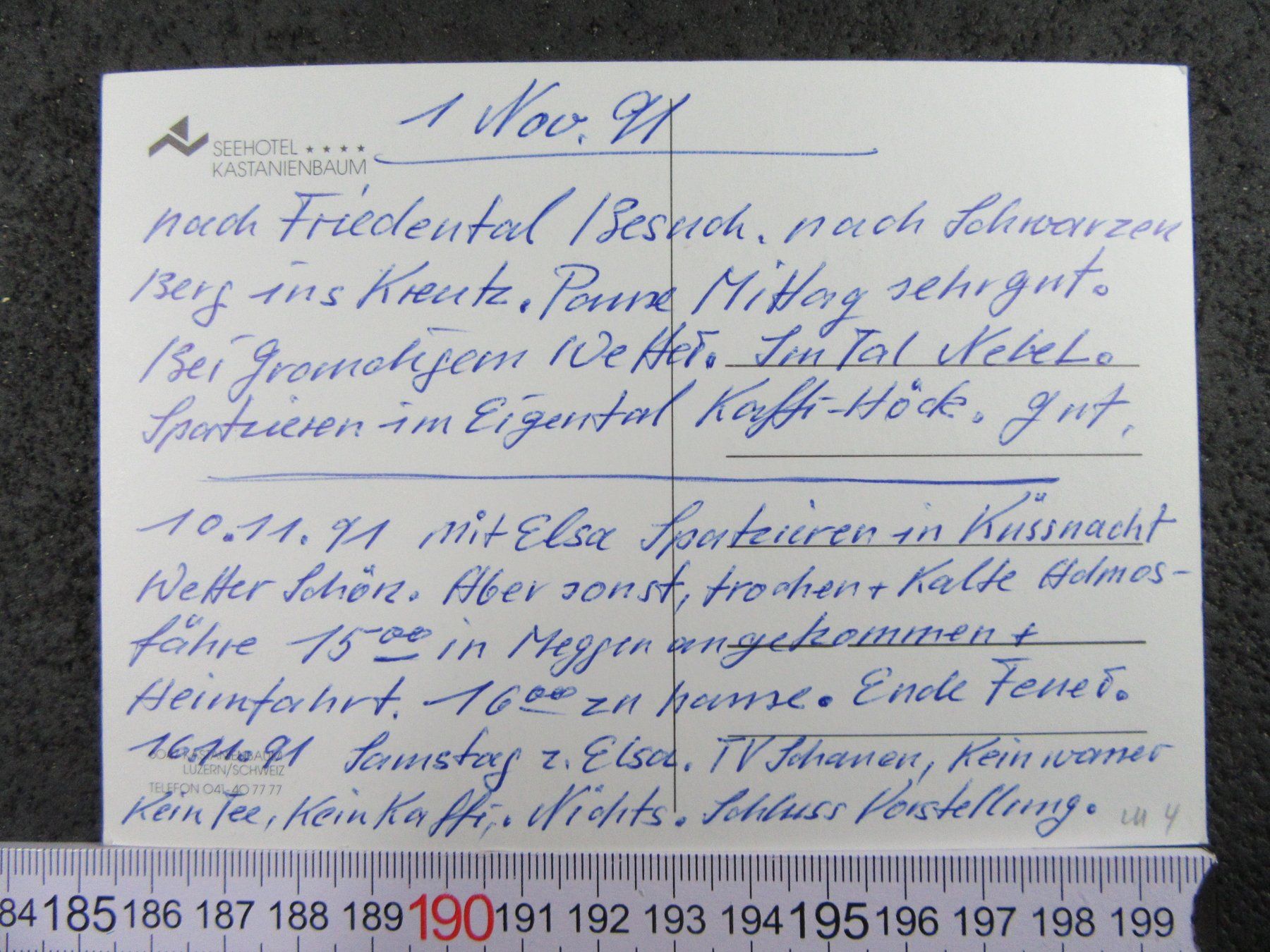 Cartoline postali: KASTANIENBAUM LU AK SEEHOTEL – Usato da Ettingen venduto da Hausi4711 1