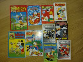 10 x WALT DISNEYS DONALD , MICKY usw. ab 1.-