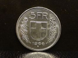 5 Franken Silber 1966 Fünfliber Münze