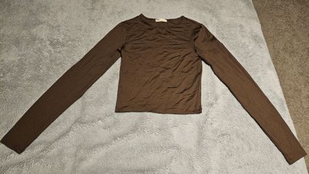 Top Stradivarius femme S brun