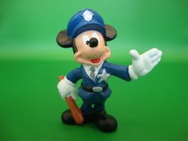 MICKEY MOUSE ALS POLIZIST 1991 BULLYLAND 7CM WALT DISNEY PRO