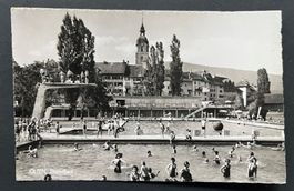 Olten Strandbad, belebt / ca. 1950