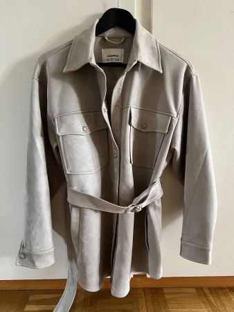 Pull & Bear Übergangsjacke in suede / Grösse M