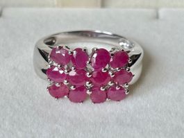Rubin Ring, Silber 925, Gr. 56