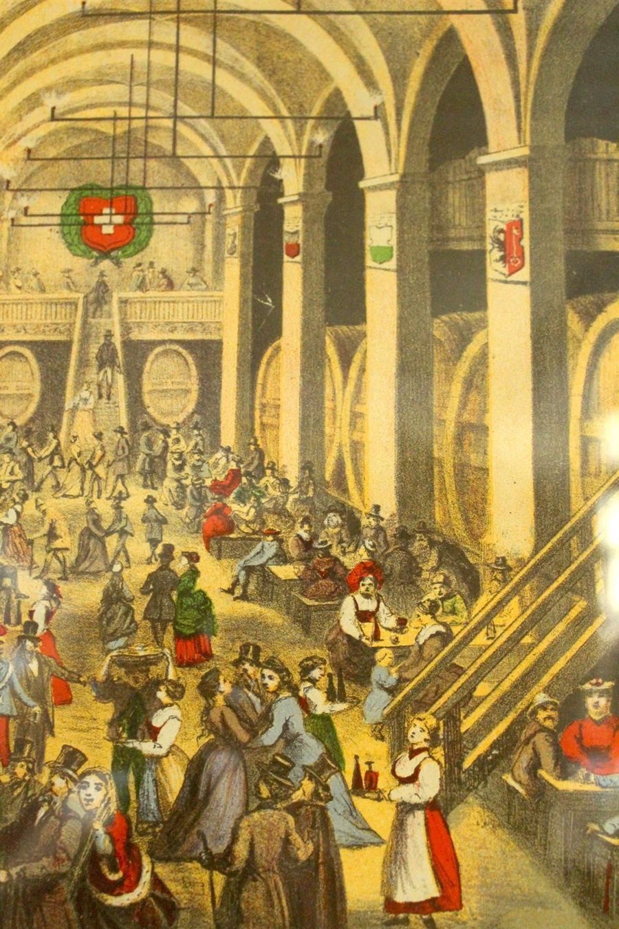 Incisioni: KORNHAUSKELLER BERN (Schweiz, 19. Jh.) – Usato da Bern venduto da Vintageprints 4