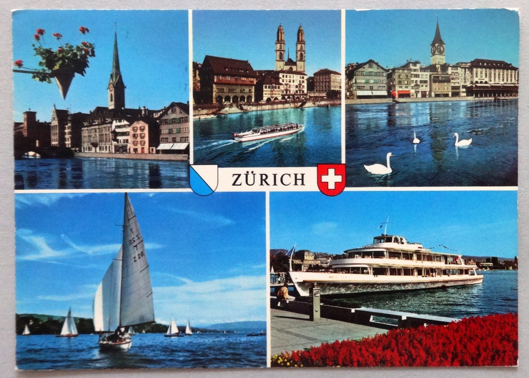 Cartoline postali: Zürich - Multivues – Usato da Fétigny venduto da Billy2miny