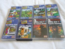8x Hörspiel Kinderkassetten - TKKG + Die drei fragezeichen??