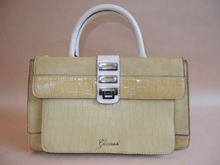 Guess Tasche Damen Kroko Optik vintage Handtasche Kunstleder