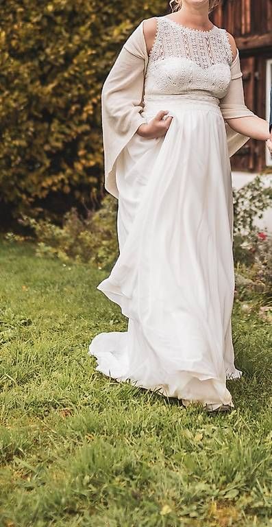 Vestiti: Hochzeitskleid "Boho-Style" mit schlichten Spitzen – Usato da St. Peterzell venduto da martina333 3