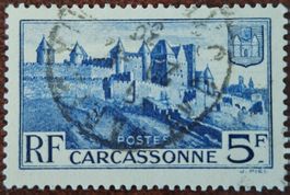 Timbre rare France 5F Carcassonne oblitéré