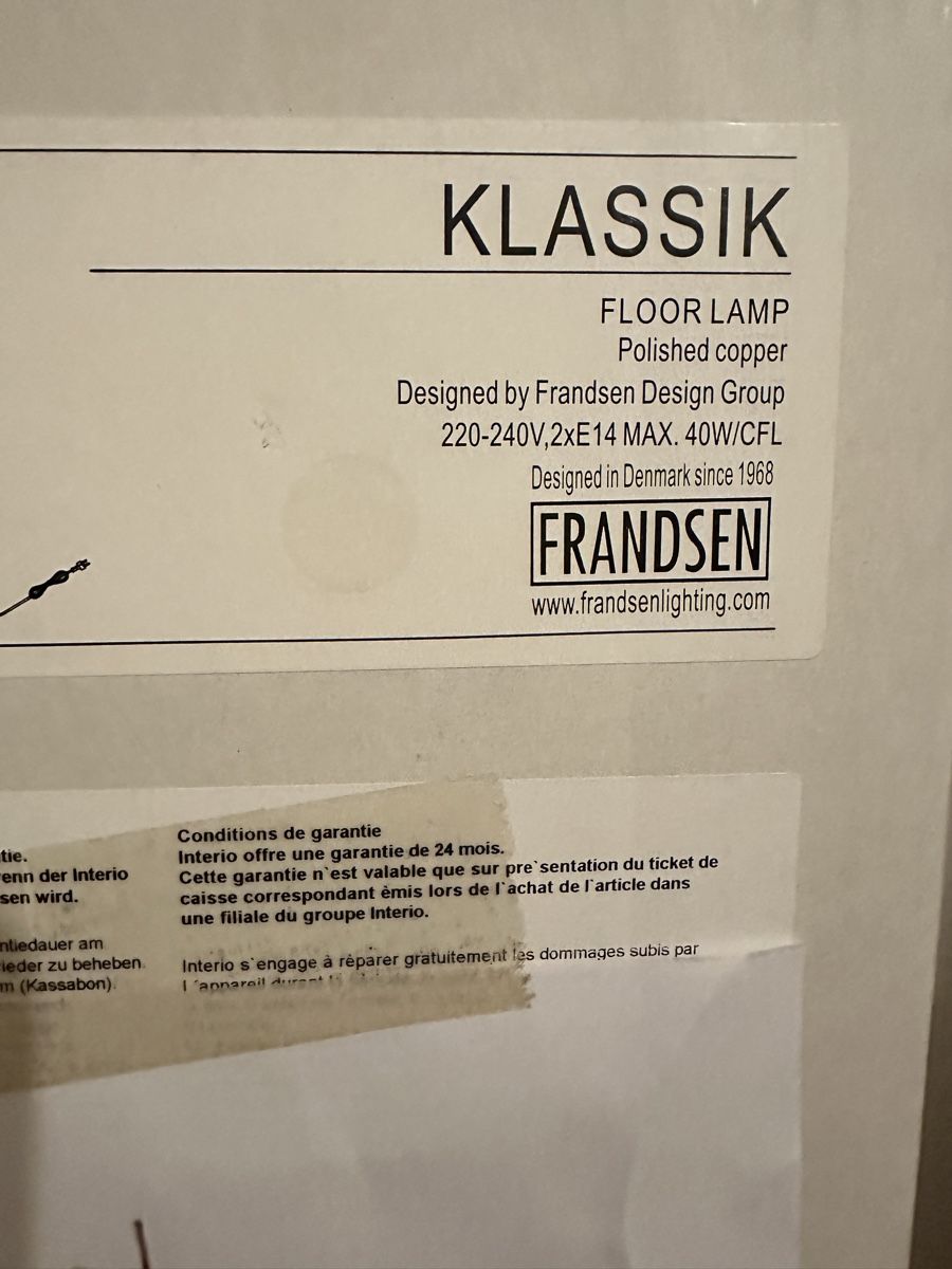 Interio Lampen: Stehleuchte Lampe Frandsen Klassik – Neu und originalverpackt aus Flawil von nemrak 2