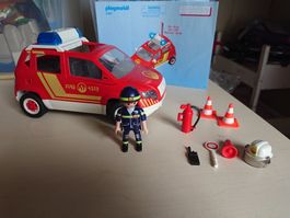 Playmobil Feuerwehr, Brandmeisterfahrzeug mit Licht und Ton