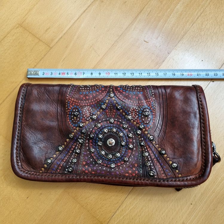 Porte-clés Campomaggi ROBY En Cuir Rouge - Fait Main En Italie Par Des Artisans Handicapés