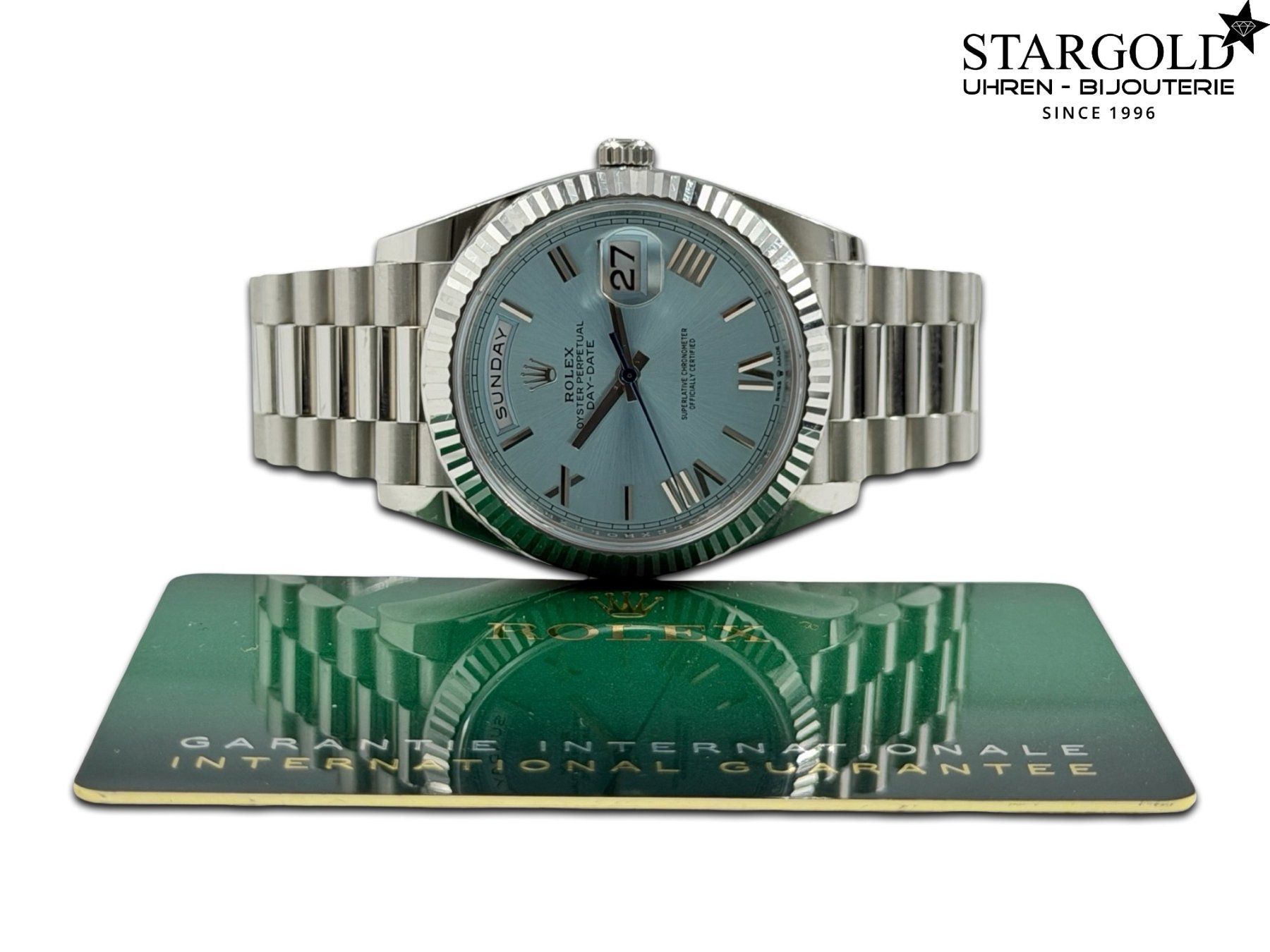 Rolex Orologi: Rolex Day-Date 40 Platin Ice Blue - 228236 – Usato da Zürich venduto da Stargold-Uhren 8