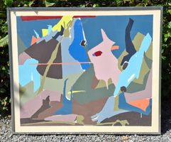 Coghuf (Stocker Ernst), Litho, abstrakt, gross, aufwändig