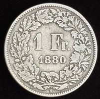 1Fr. 1880 ss, sehr schön erhalten, 0.945 mio Exemplare