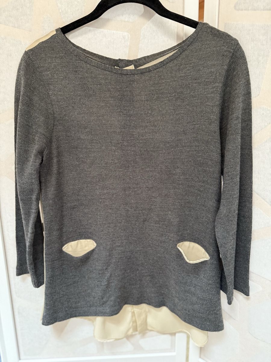Zara Top: Great Zara grey & beige top. S – Nuovo (secondo la descrizione) da Grund b. Gstaad venduto da PlageNeige