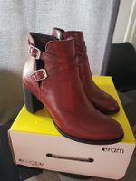 Stiefeletten Weinrot Leder 38