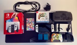 Nintendo Switch OLED, Zelda Controller, Case & Mario Kart!