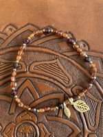 Edelstein Armband Hessonit und Granat