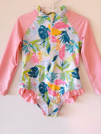 Costume da bagno protettivo chiuso bimba taglia 3 anni circa