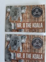 2 Crypto Stamp. Nr. 8 Koala. grün und violett