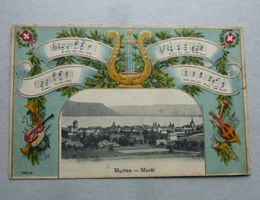 Ansichtskarte aus Murten FR, Feldpost