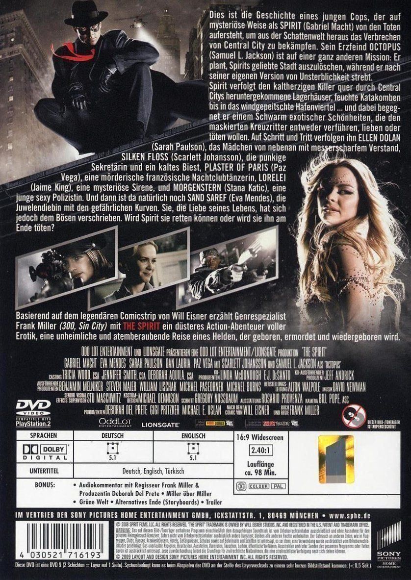 Tutti i DVDs: The Spirit – Nuovo (secondo la descrizione) da Oberburg venduto da Blood-Black-Devil 1