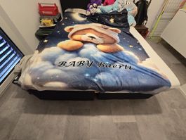 Kuscheldecke Baby Bärli Motiv blau zustand neu Nie gebraucht