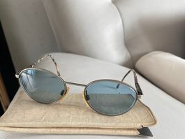 Herren-Sonnenbrille, oval, Retro-Revival, italienischer Stil