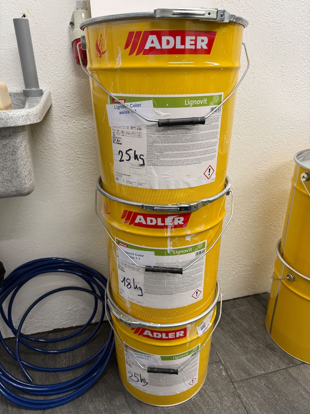 Colori: Adler Lignovit Profi Lasur weiss – Nuovo (secondo la descrizione) da Halden venduto da Remosa
