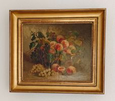 Elegantes Vintage-Ölgemälde mit vergoldetem Rahmen