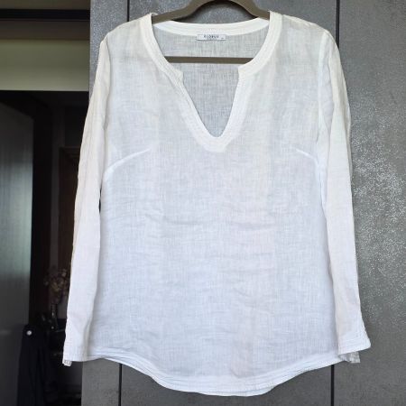 🐸 GLOBUS LEINENBLUSE 38 BLUSE 100% LEINEN OBERTEIL TUNIKA