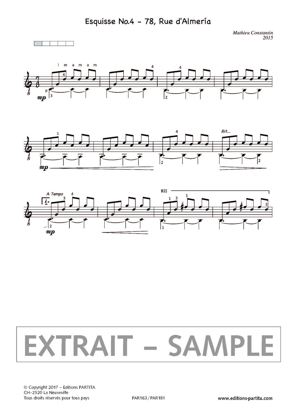 Libri: 60 ESQUISSES pour guitare - Mathieu Constantin – Nuovo e nell'imballaggio originale da St-Blaise venduto da partita-ch 2