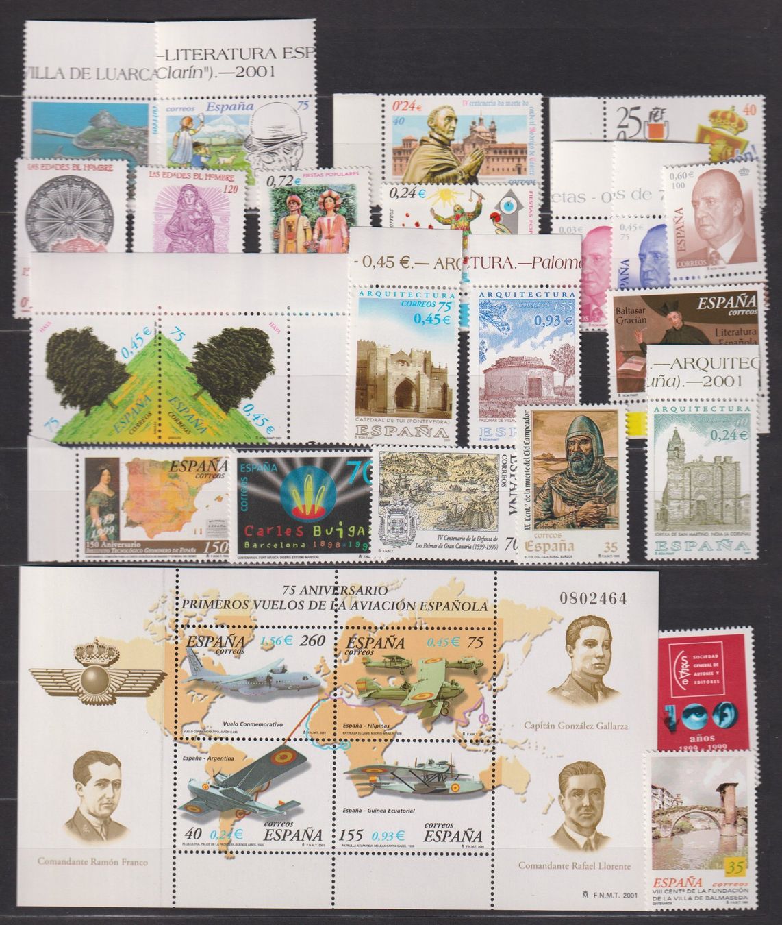 Tutti i francobolli: Spanien: Lot postfrischer Marken 2000/ 2001  (1) – Nuovo (secondo la descrizione) da Dällikon venduto da Minita