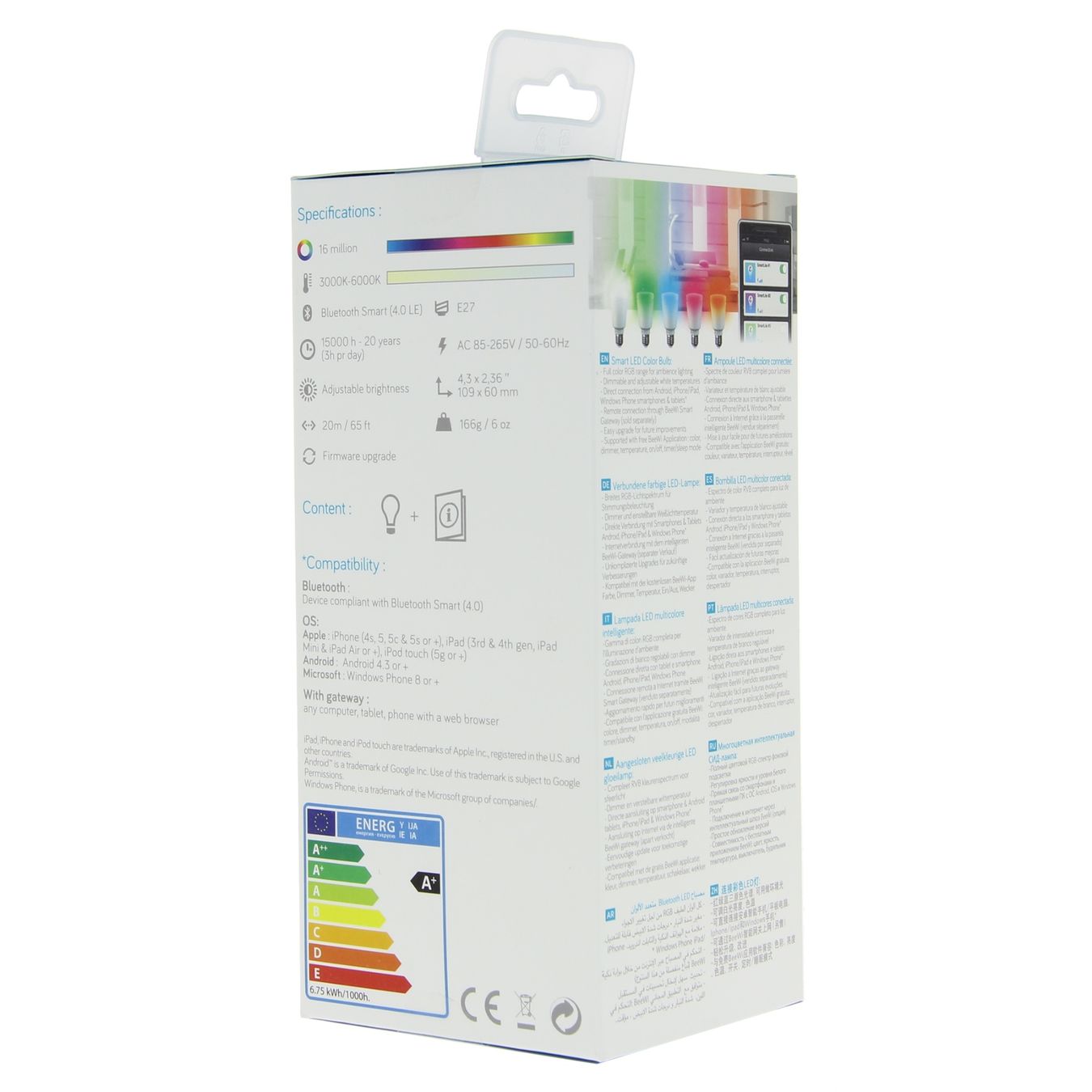 Smart Lampen: Smarte Bluetooth LED Color Glühbirne Leuchtmittel E27 7W – Neu und originalverpackt aus Schaffhausen von Spezialist 5