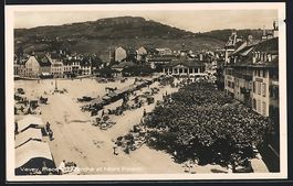 Vevey, Place du Marché et Mont Pélerin