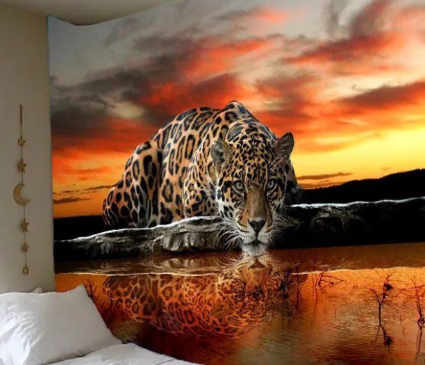 Teppiche: Wandbehang Leopard 230cm x 180cm / Wandteppich – Neu und originalverpackt aus Walenstadt von emynmuil1