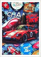 Death NYC Ltd Ed Pop Art Druck " Chanel Racing Porsche